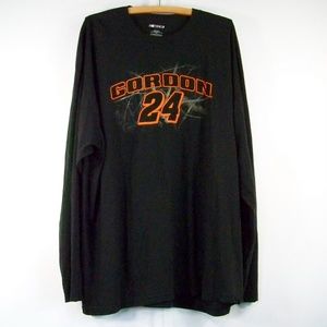 Nascar Gordon 24 Black 2-Sided LS T-Shirt Mens 3XL